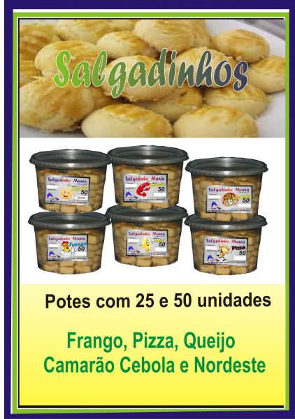 Salgadinhos Sabores pote com 25 unidades